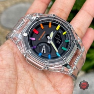 G-SHOCK Ga-2100 Customize Terminator Rainbow Jelly Fish