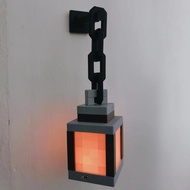 USB Powered Minecraft Pixel Art Wall Lantern Light Chain Hanging Design Soft Night Lamp Bedroom Gami