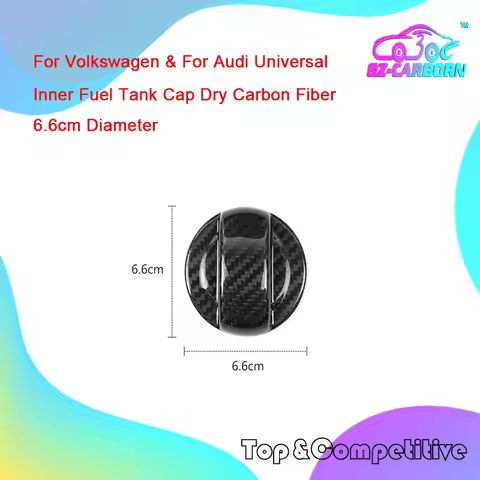 Dry Carbon Fiber Fuel Oil Tank Cap Cover For VW Golf 7 MK7 Golf8 MK8 Passat CC Stick On Type For Aud