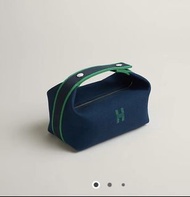 🧡有專門店單Hermes Bride a Brac Bride-a-brac Trousse de Toilette PM size Marine (navy) silver hardware 愛馬仕