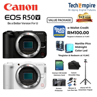 Canon EOS R50 V R50V Body / Canon EOS R50V with 14-30mm Lens Kit (RF-S14-30mm F4-6.3 IS STM PZ) NEW