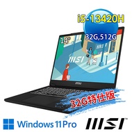 msi微星 Modern 14 H D13MG-019TW 14吋 商務筆電(i5-13420H/32G/512G SSD/Win11Pro/黑-32G特仕版)