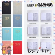 DAPHNE Diary Weekly Planner, A7 with Calendar 2024 Agenda Book, Mini Pocket Notebooks Students
