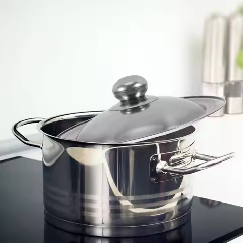 Universal Stainless Steel Pot Lid 20Cm Replacement Skillet Frying Pan Cover Cookware Frying Pan Cove