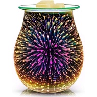 [1786] EQUSUPRO 3D Glass Electric Wax Melts Warmer Wax Burner Melter Fragrance Warmer for Home Office Bedroom