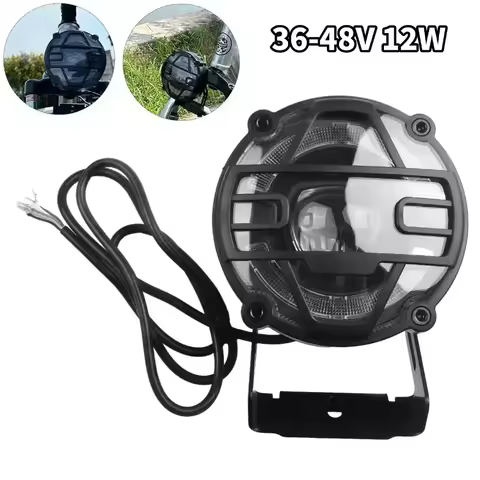 36V-48V EBike Front Light Bicycle Headlight For Electric Bicycle Headlight Parts Waterproof With Hor