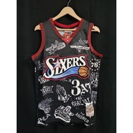Philadelphia 76ers no.3 Allen Iverson Jersey Strawball Jersey NBA Jersey Baju Bola Keranjang Philade