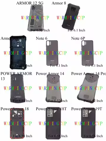 Battery Cover Door Back Cover For Ulefone Armor 12 5G 18T X3 Note 6P Power 13 14 Pro 19T