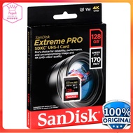 Overview of SanDisk Extreme Pro SDXC Card UHS-I U3 V30 Class 10 4K (170MB/s) 128GB - SDSDXXY-128G-GN4IN