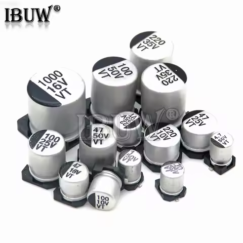 10PCS SMD Electrolytic capacitor aluminum 6.3V 10V 16V 25V 35V 50V 1UF 2.2UF 4.7UF 10UF 47UF 100UF 2
