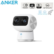 Anker T8416 Eufy Security Indoor Cam S350, Dual Cameras, 4K UHD Resolution Security Camera with 8× Z