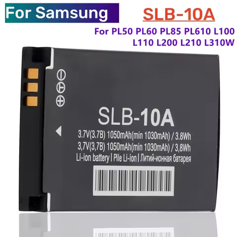 1-2Pcs SLB-10A SLB 10A SLB10A Camera Battery for Samsung SL102 SL202 SL420 SL620 SL820 HZ10W HZ15W E