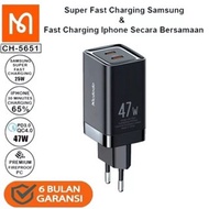 MCDODO CH-561 Adapter GaN 47W Mini Fast Charger Dual USB Type-C