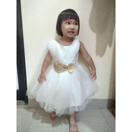 (Dolphyshop) Children's Dress Bridalsatin + Brooch (U.DK3)