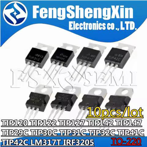 10pcs/lot TIP147 TIP147T TIP31C TIP32C TIP41C TIP42C TIP122 TIP120 TIP142 TIP127 LM317T IRF3205 Darl