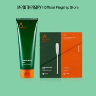 [Korea MEDITHERAPY] A-Clearing Active BHA Facial Gel Foam Cleanser+ Facial Clean Swab/Pore Care, Acne &amp; Blemishes Care for Sensitive Skin