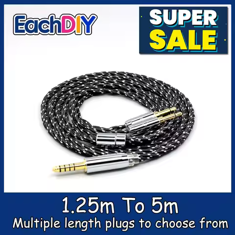 OCC Mix OFC Twisting Nylon Earphone Cable For Denon AH-D7200 AH-D5200 AH-D9200 AH-D600 AH-D7100 LN00