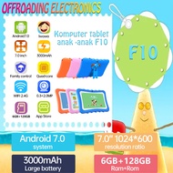 Tablet PC OFFROADING Tab F10 Baru 6GB + 128GB Tablet Android Touch Screen 7 Inci-10 lnci Layar Full Screen Layar Besar Wifi Tablet Untuk Anak Belajar, kids Study Tablet Murah Cuci Gudang