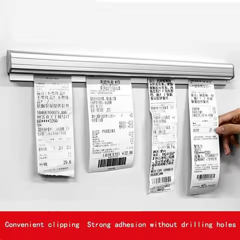 Kitchen Takeaway Order Clip Organizer Ticket Holder Aluminum Wall Mount Bill Receipt Holder Order Ha