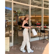 [Dynara] - KULOT HIGHWAIST LOOSE JEANS BEIGE