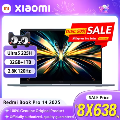 Xiaomi REDMI Book Pro 14 2025 Ultra5-225H/Ultra7-255H 32GB +1TB 14inch 2.8K 120Hz