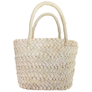 Summer Handmade Small Woven Bag Corn Husk Handbag Basket Straw Rattan Bag Parent-Child Children Stra