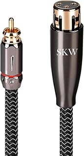 SKW XLR Female to RCA Male Cable, WG Series Copper and Silver Stranded Wire, Suitable for CD, Amplif
