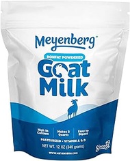 Meyenberg Nonfat Powdered Goat Milk, 12 Ounce, Resealable Pouch, Vitamins A &amp; D, Gluten Free, Soy Free, 12 OZ (Pack of 6)