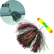 KHJ Bucktail Spinner Bait, Bucktail Design Bright silk Fishing Spinner Bait, Musky Bucktail metal Sp