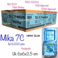 [1 Box] Mica Size 6 cm TX 7C 7 C contents 5,000 pcs Mica Tray/ 6cm 6 cm Square Cake Mica/ TX 7 C 7C 