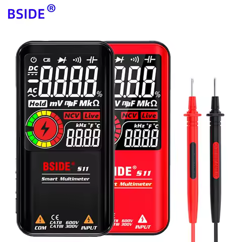 BSIDE 9999 Counts Digital Multimeter S10 S11 S20 Smart DC AC Voltage Capacitor Ohm Diode NCV True RM