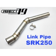 SRK250 Stainless Steel Exhaust Short Slip On Piping Project79 Muffler Project 79 QPM23SV/BK Ekzos QJ