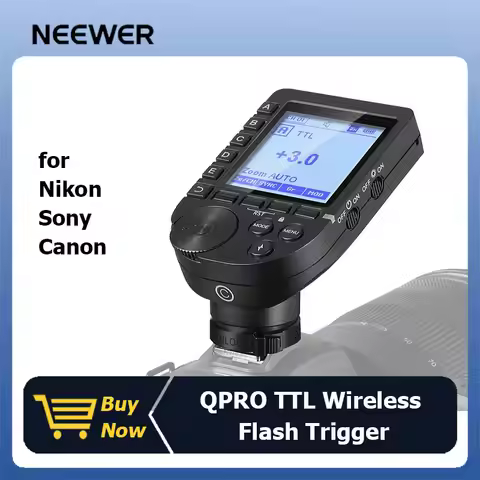 NEEWER QPRO TTL HSS Wireless Flash Trigger 1/8000s with LCD Screen for Canon Nikon Sony Camera QPRO-