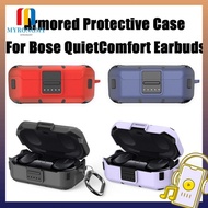 MYRONGMY Armored Protective , Full Protection Portable Anti-scratch Earphone Cover, Fully Covered Hard Shells for Bose QuietComfort Earbuds Charging Boxes
