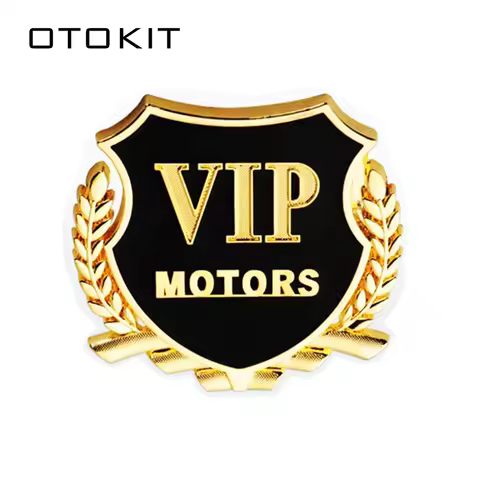 2pcs/Lot 3D VIP MOTORS Logo Metal Car Chrome Emblem Badge Decal Door Window Body Auto Decor DIY Stic