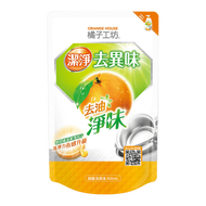 【橘子工坊】去油淨味碗盤洗滌液洗碗精(橘色)補充500mlX12包