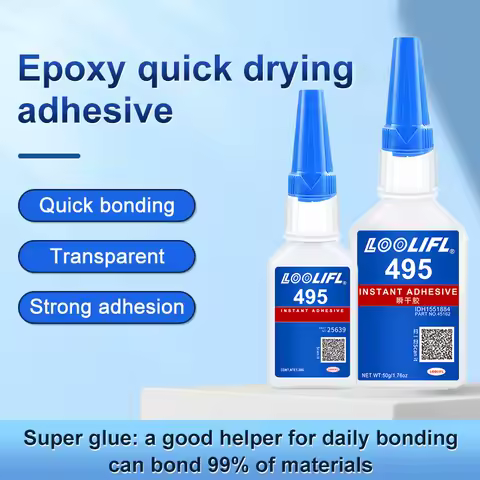 Loctite 495 Super Glue Fast Drying Clear CA Adhesive for Metal Plastic Wood Ceramic Glass - All-Purp