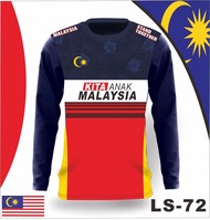 Jersey Malaysia Sport T-shirt Baju Jersey Dewasa Lengan Panjang #LS-72