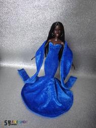 ５號雜貨屋＊(售完~藍)Barbie 芭比娃娃 晚禮服 魚尾禮服 套裝 服飾配件 99元