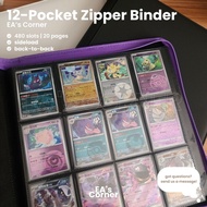 [EA's Corner] 12 Pocket PU Leather 480 Slot Zipper Binder for Pokemon TCG Kpop Photocards Card Game 
