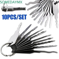 SOMEDAYMX 10pcs/set Door Open Keys, Durable Dual Sided Jiggler Keys, Universal Lockpick Wear-resista