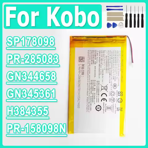 H384355 PR-158098N Battery For Kobo Forma Glo Clara Libra HD Tolino Mini H2O N613 N905 SP178098 KB-N