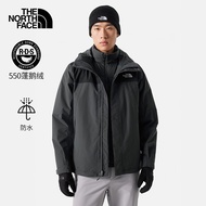 北面（The North Face）三合一冲锋衣羽绒内胆男户外运动防水保暖外套23秋冬上新|892A 0C5/灰色 XL/180