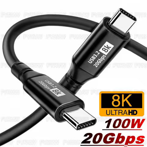 USB3.2 8K 20Gbps Cable USB C Gen2 8K 4K USB Type C to Type C Cable For iPhone MacBook Samsung Galaxy