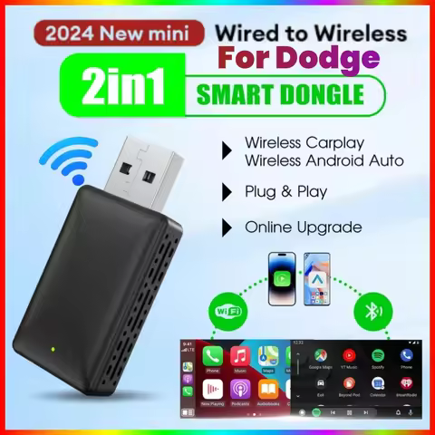 2024 New LEXXSON 2in1 Wireless Android Auto Adapter Carplay Wireless For Dodge Ram 1500 2500 Charger