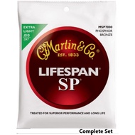 Martin MSP7000 SP Lifespan Guitar String Extra Light Phosphor Bronze 010-047 Acoustic Guitar String 