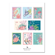 Ocean Post-stamp Stickers (A6 size)