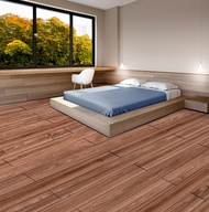 วอลเปเปอร์ติดพื้น ลายไม้ กันลื่น ติดง่าย แถมฟรีแผ่นรีด หนาทนทาน มีกาวในตัว กันน้ำ สติกเกอร์ติดพื้นบ้