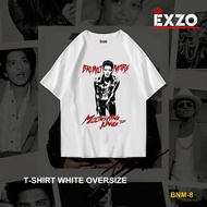 Exzo T-Shirt BRUNO MARS WHITE OVERSIZE/ T-Shirt streetwear skena unisex BRUNO MARS