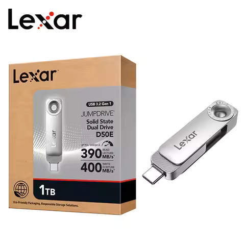 Original Lexar Jumpdrive Dual Slot USB C Type A Memory Stick 256GB 128GB High Speed Max 400MB/s USB 